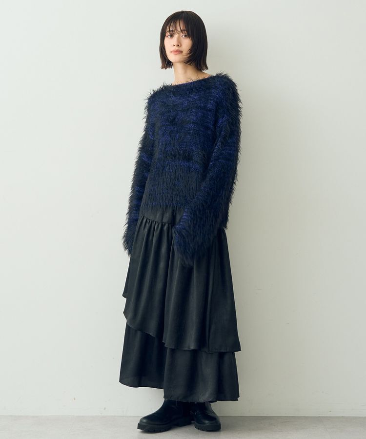 Editt by YECCA VECCA「フェザーMIXロービングニット」|ニット・セーター|