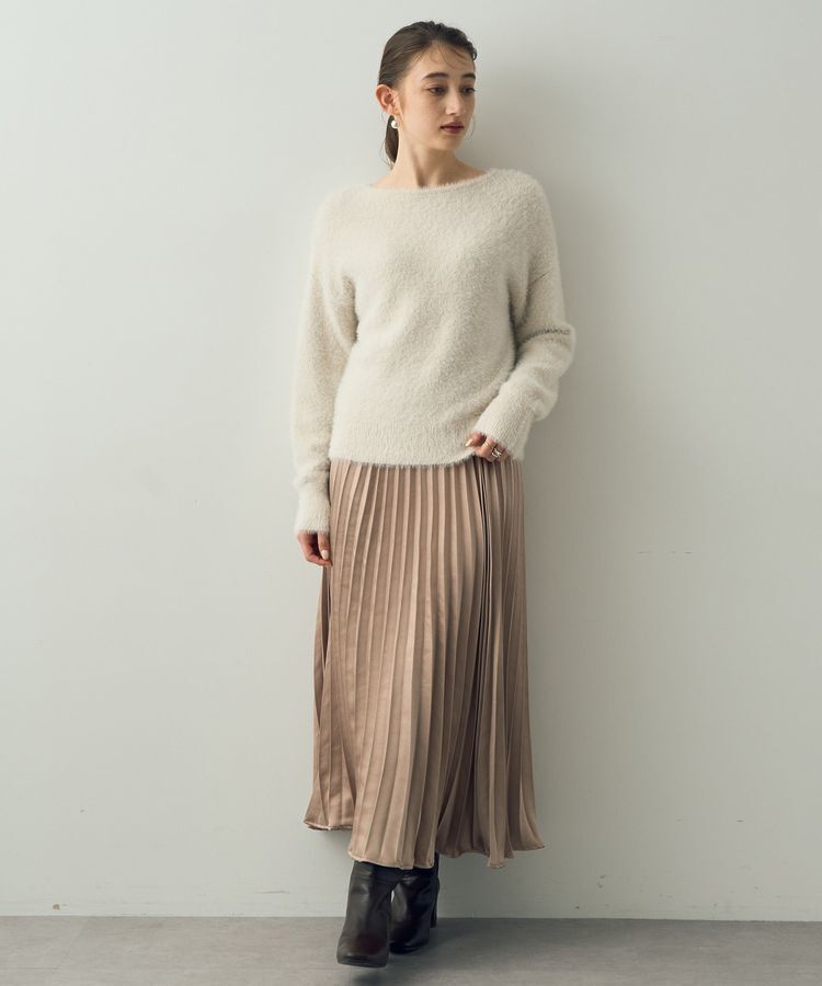 YECCA VECCA「サテンプリーツスカート」|スカート|