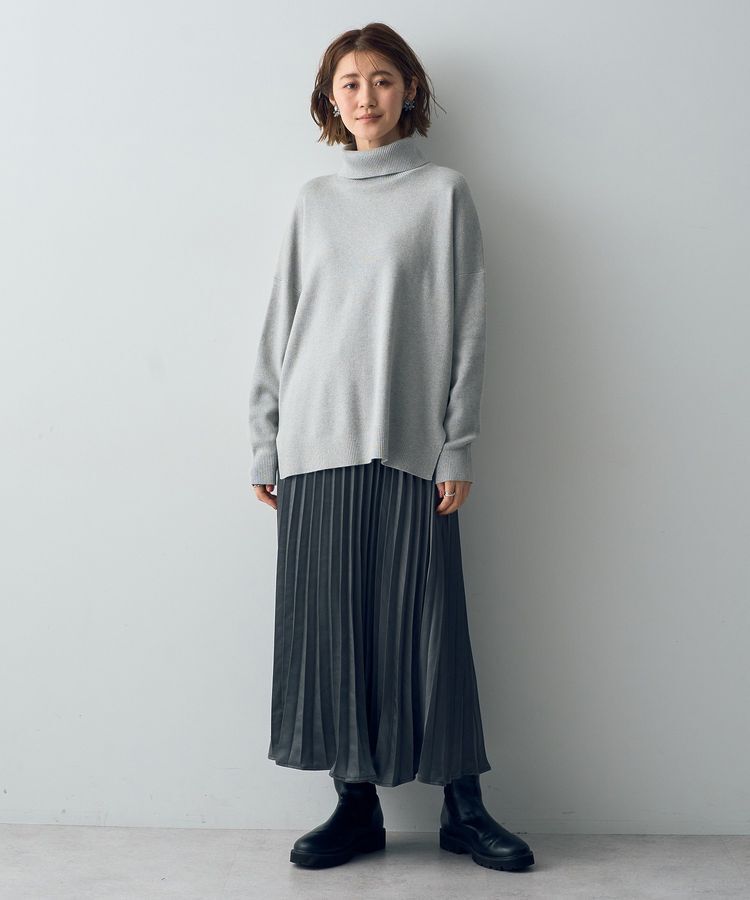 YECCA VECCA「サテンプリーツスカート」|スカート|