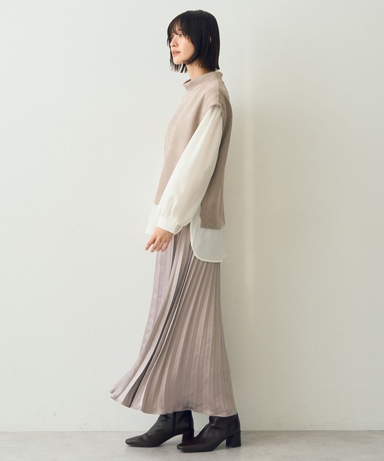 YECCA VECCA「サテンプリーツスカート」|スカート|