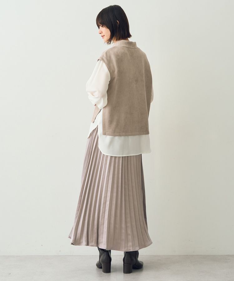 YECCA VECCA「サテンプリーツスカート」|スカート|