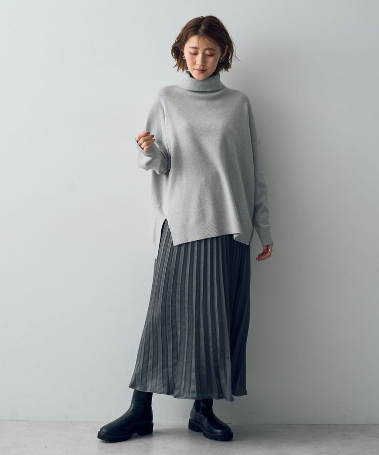 YECCA VECCA「サテンプリーツスカート」|スカート|