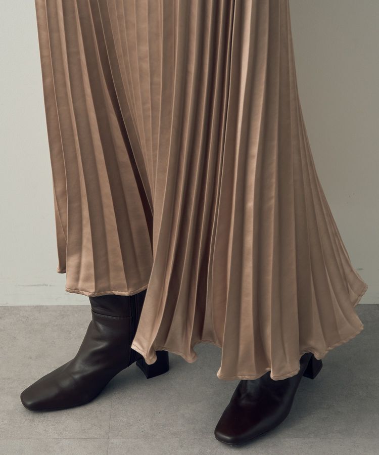 YECCA VECCA「サテンプリーツスカート」|スカート|