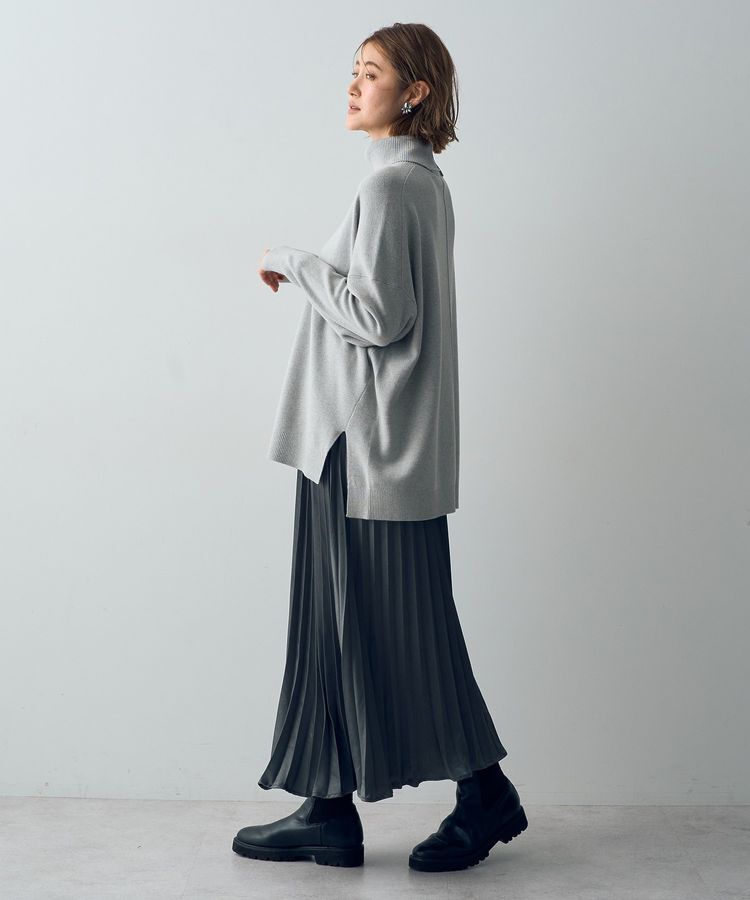 YECCA VECCA「サテンプリーツスカート」|スカート|