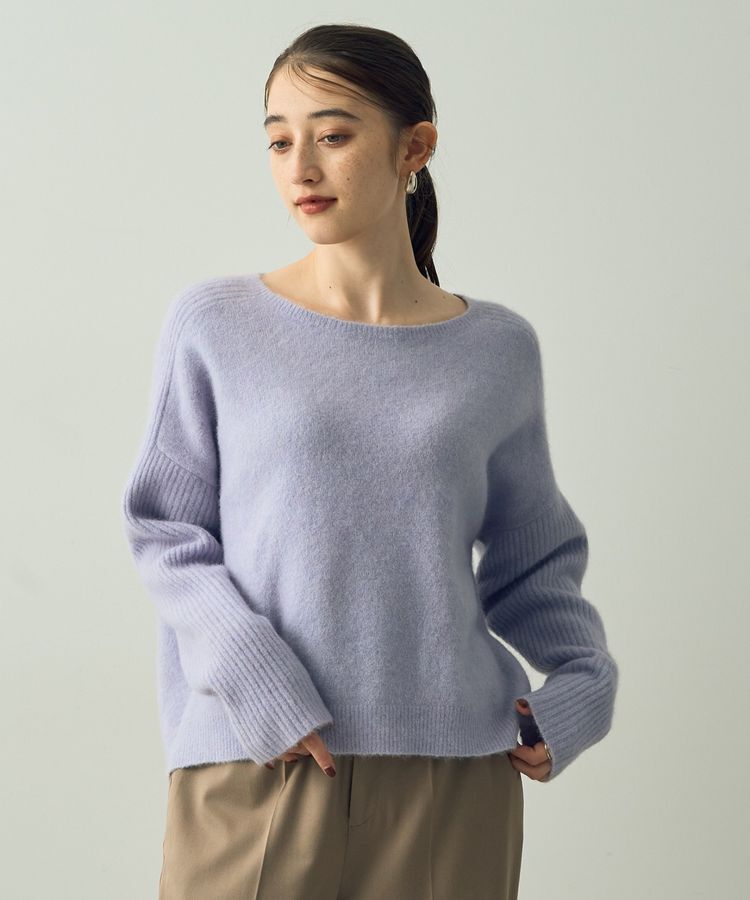 YECCA VECCA「ラクーン混ドルマンニット」|ニット・セーター|Lavender