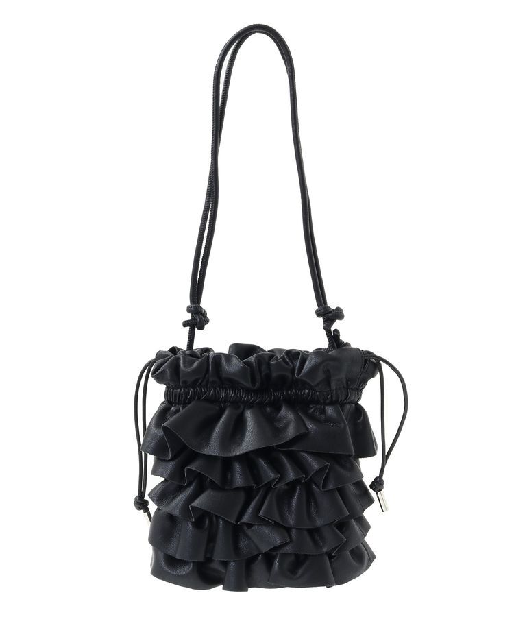 YECCA VECCA「【cache cache】フリルギャザースマホショルダーバッグ」|ショルダー・メッセンジャー|