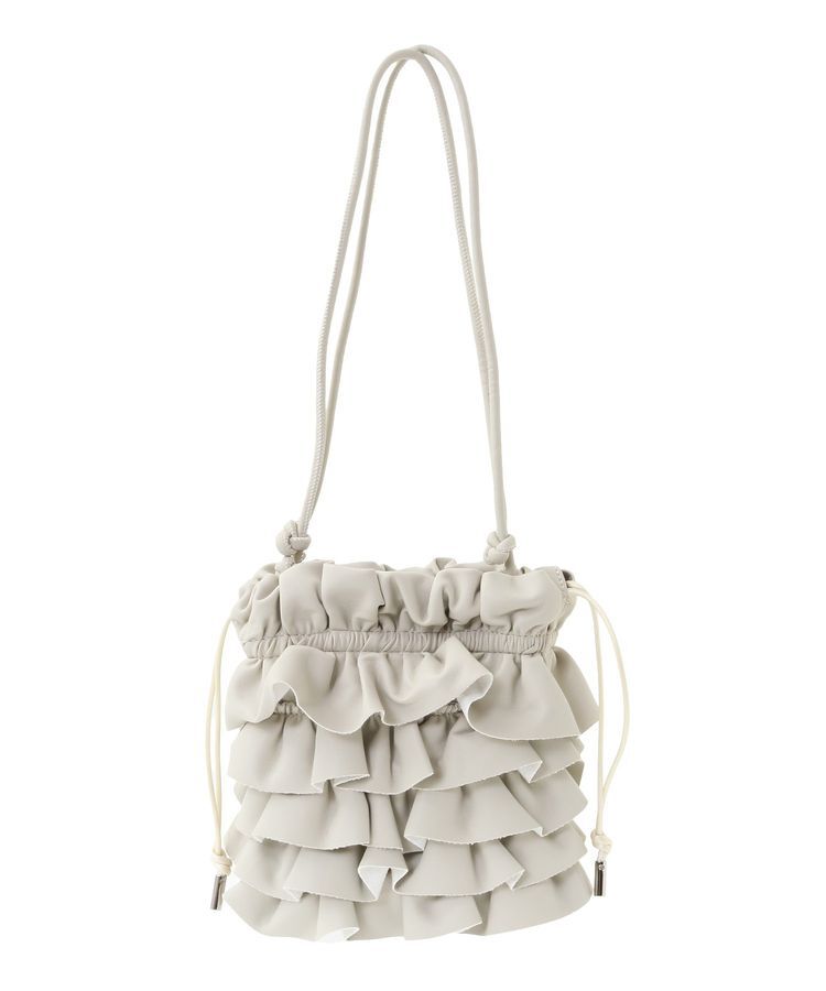 YECCA VECCA「【cache cache】フリルギャザースマホショルダーバッグ」|ショルダー・メッセンジャー|