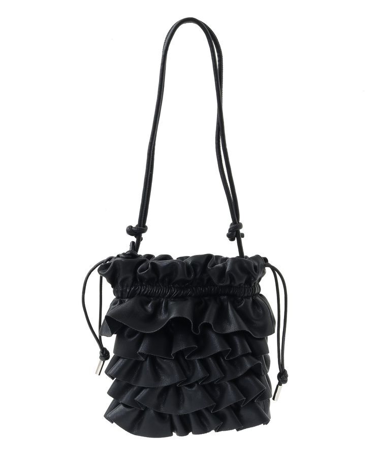 YECCA VECCA「【cache cache】フリルギャザースマホショルダーバッグ」|ショルダー・メッセンジャー|