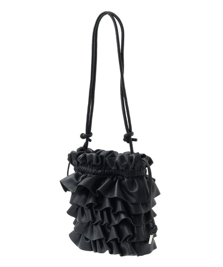 YECCA VECCA「【cache cache】フリルギャザースマホショルダーバッグ」|ショルダー・メッセンジャー|