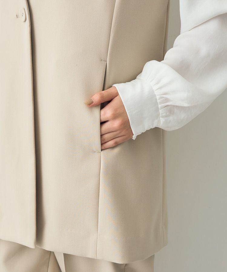 YECCA VECCA「ノーカラージレ」|ベスト・ジレ|