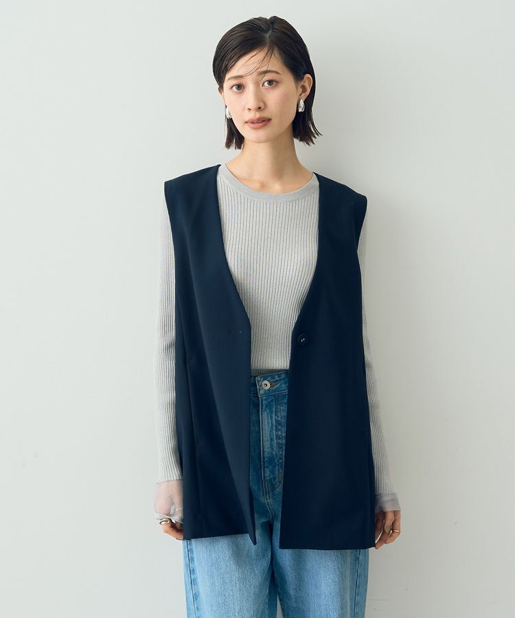 YECCA VECCA「ノーカラージレ」|ベスト・ジレ|