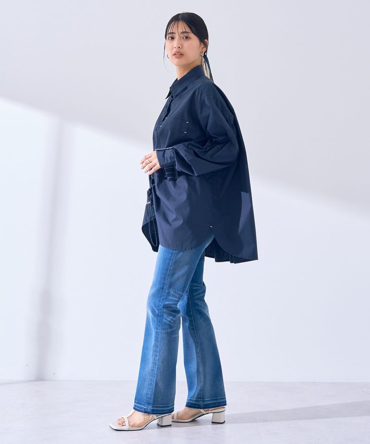 YECCA VECCA「カットオフスリムストレートデニムパンツ」|デニム|