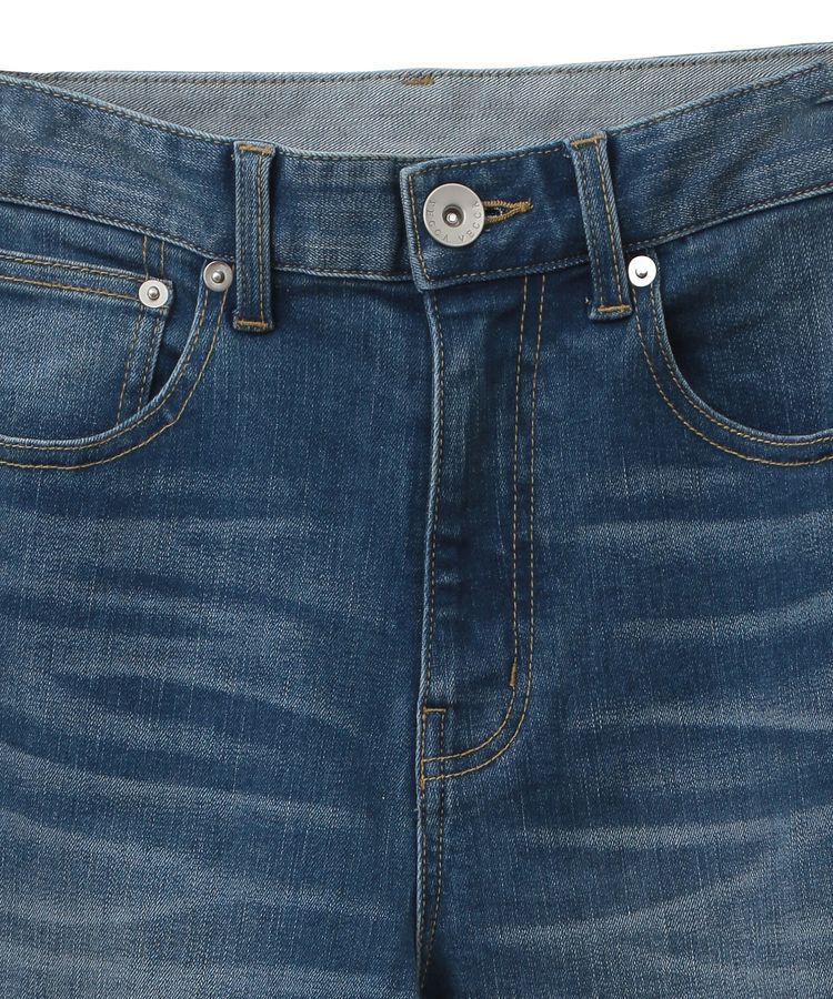 YECCA VECCA「カットオフスリムストレートデニムパンツ」|デニム|