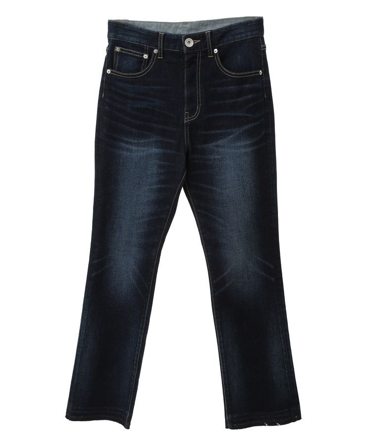 YECCA VECCA「カットオフスリムストレートデニムパンツ」|デニム|