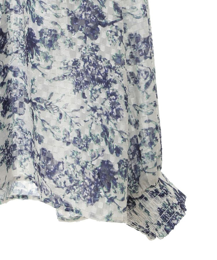 YECCA VECCA「ボタニカル柄シアージャガードブラウス」|シャツ・ブラウス|