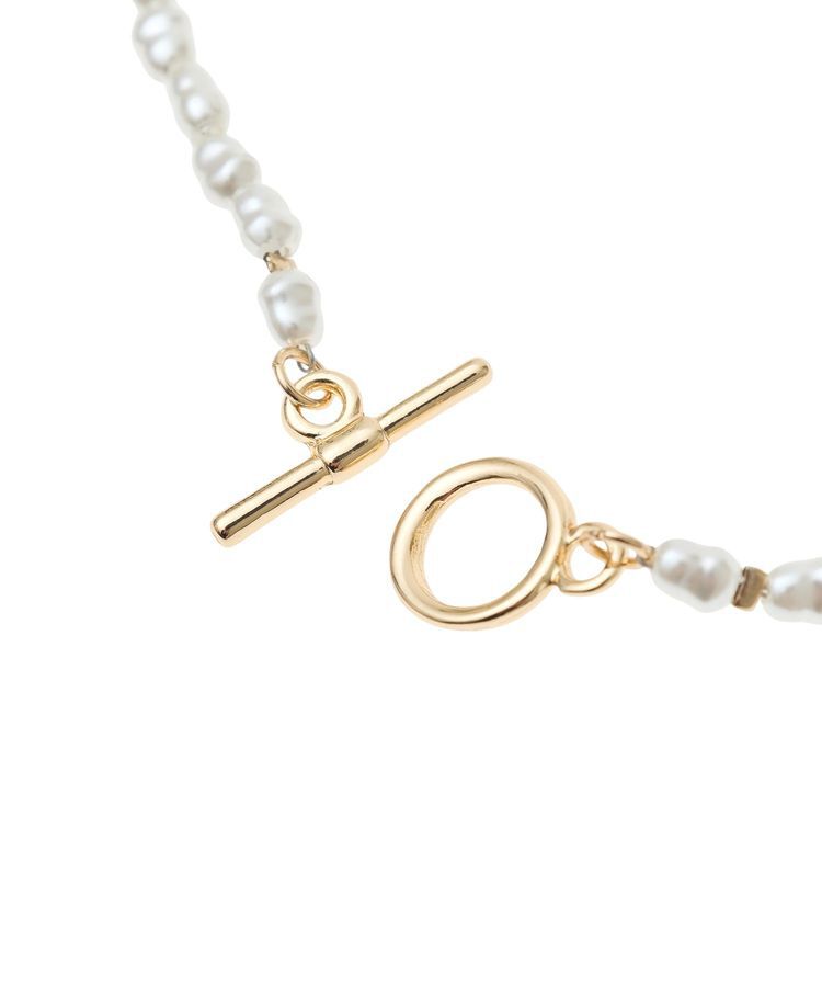 YECCA VECCA「メタルバーパールチョーカーネックレス」|ネックレス|