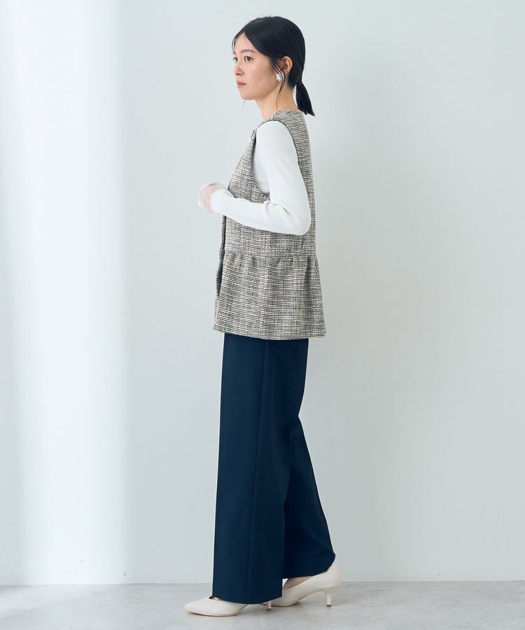 YECCA VECCA「ツイードペプラムジレ」|ベスト・ジレ|