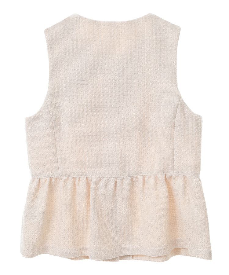 YECCA VECCA「ツイードペプラムジレ」|ベスト・ジレ|