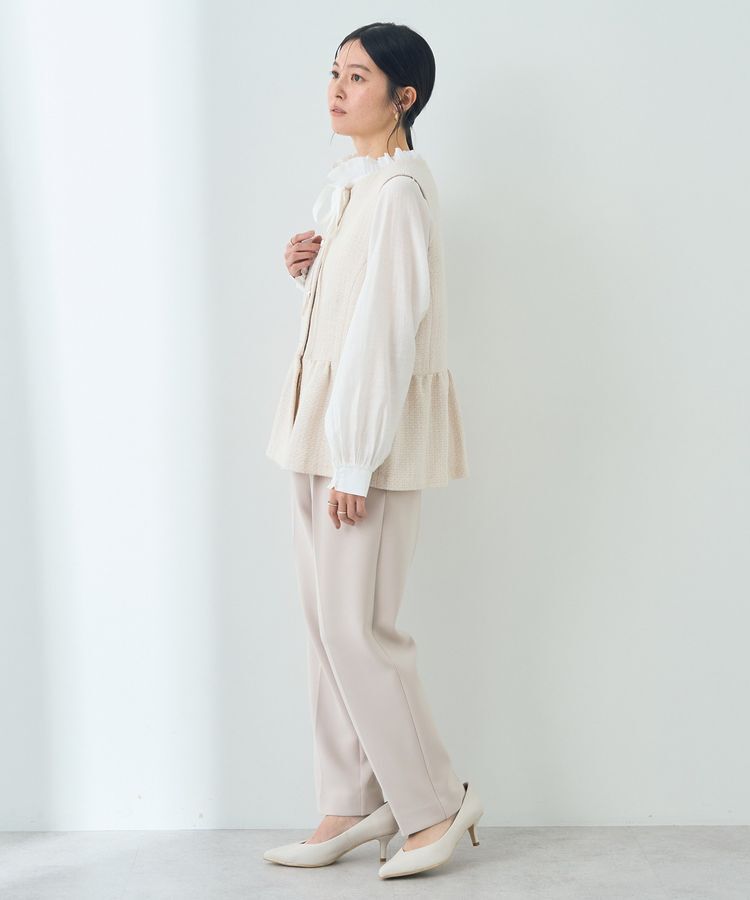 YECCA VECCA「ツイードペプラムジレ」|ベスト・ジレ|