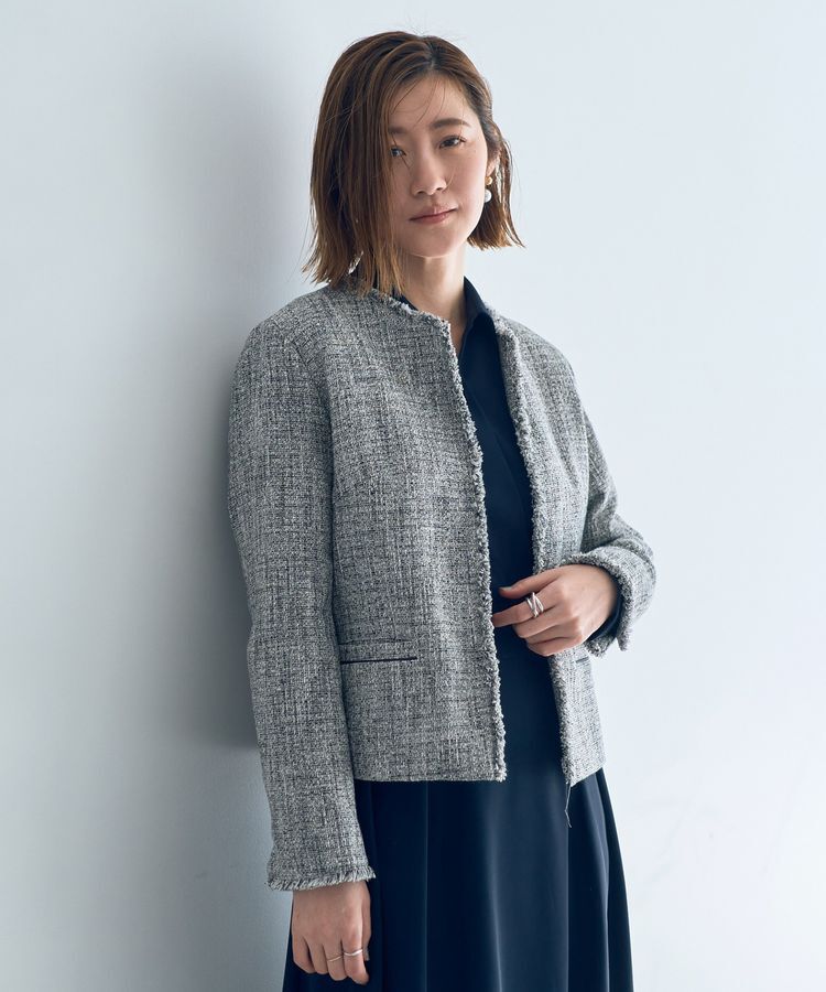 YECCA VECCA「ツイードジャケット」|テーラードジャケット|