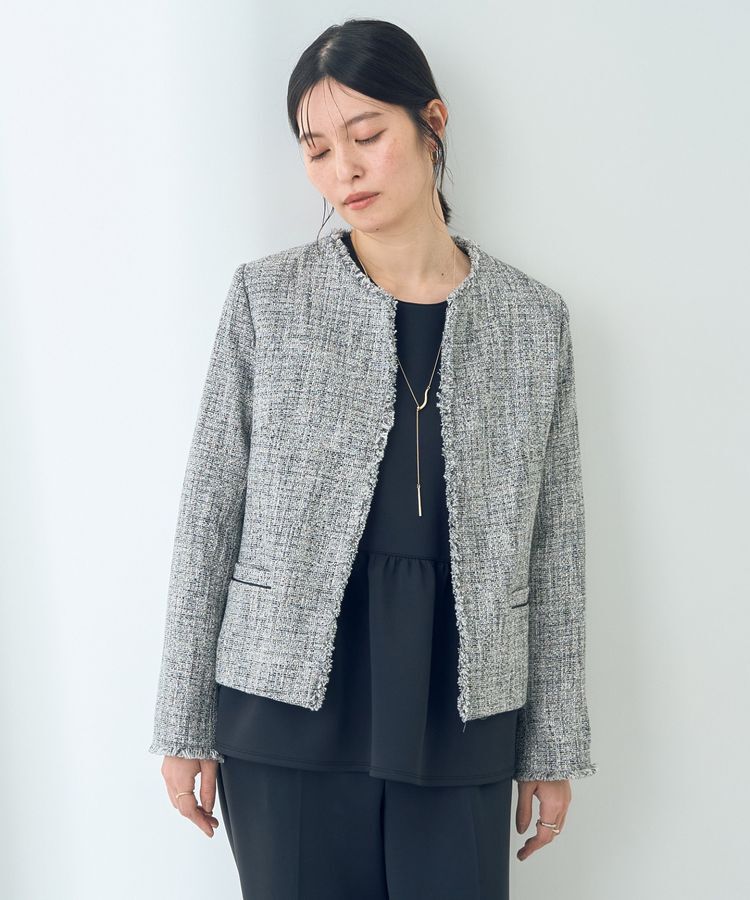 YECCA VECCA「ツイードジャケット」|テーラードジャケット|Mix
