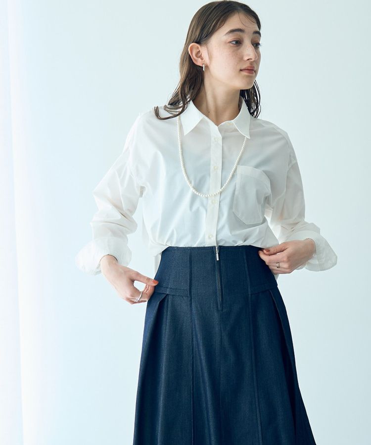 YECCA VECCA「イージーケアオーバーシャツ」|シャツ・ブラウス|Off White