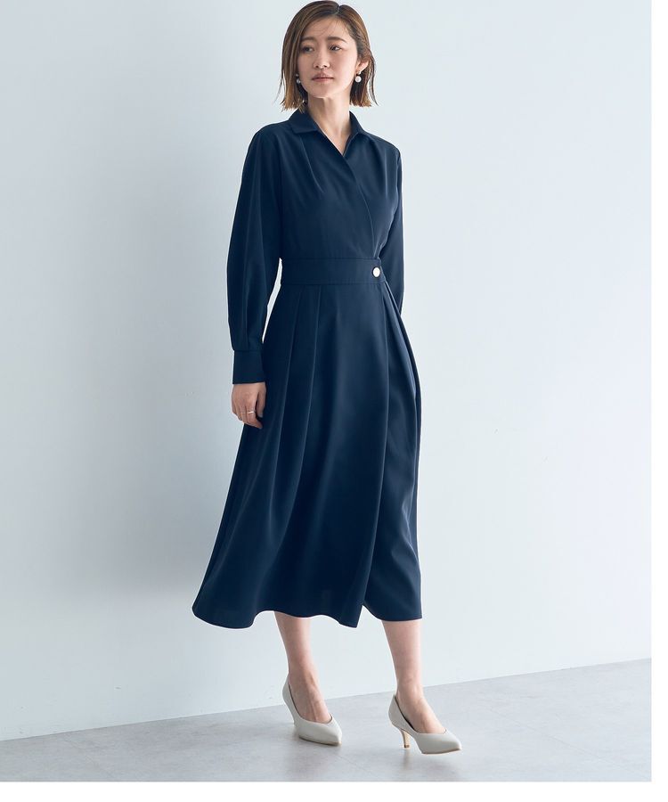 YECCA VECCA「カシュクールタックワンピース」|ワンピース|