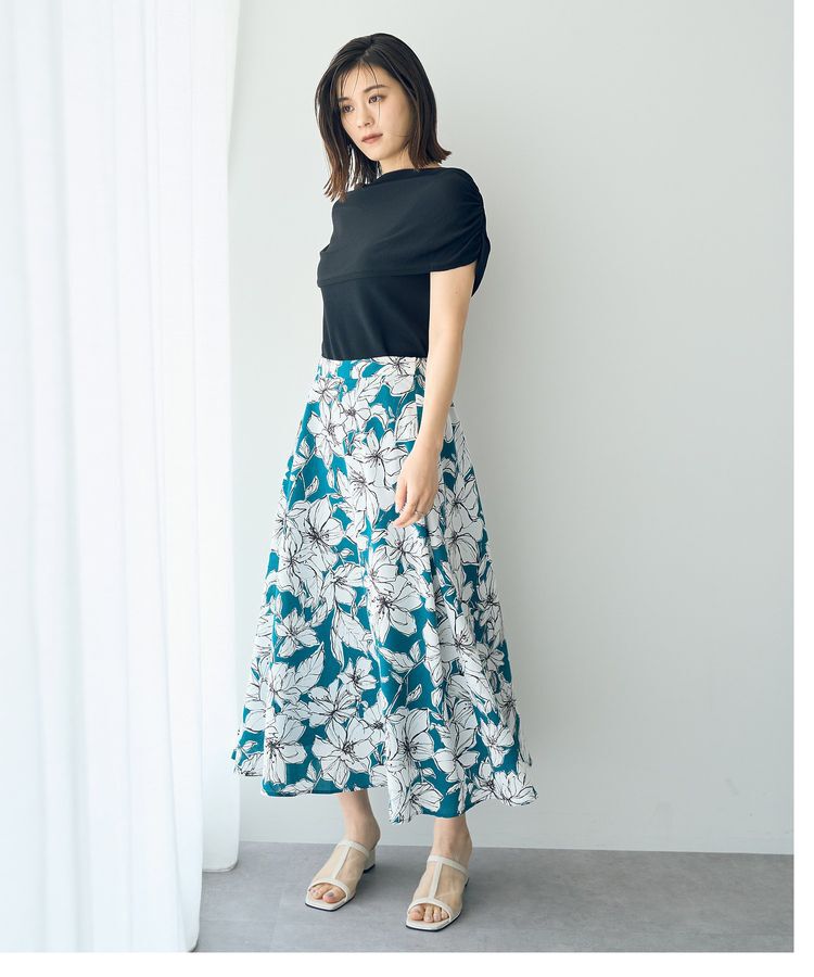 YECCA VECCA「シャーリングオフショルニット」|ニット・セーター|