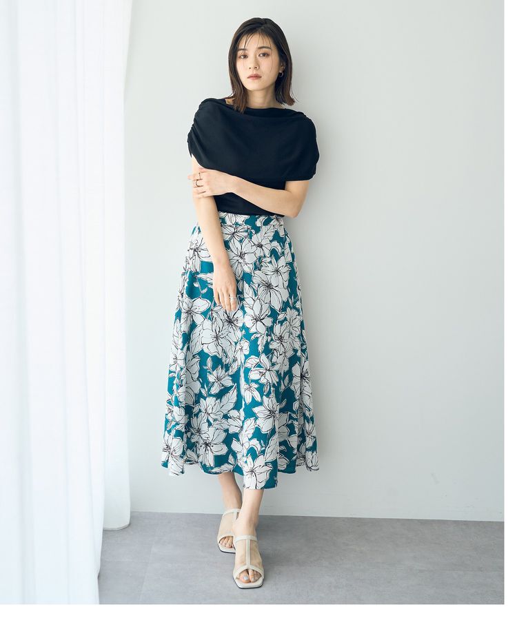 YECCA VECCA「シャーリングオフショルニット」|ニット・セーター|