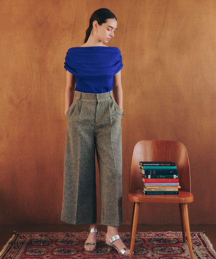 YECCA VECCA「シャーリングオフショルニット」|ニット・セーター|