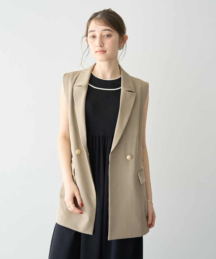 YECCA VECCA「金釦テーラードジレジャケット」|ベスト・ジレ|
