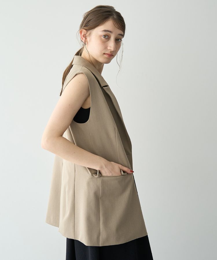 YECCA VECCA「金釦テーラードジレジャケット」|ベスト・ジレ|