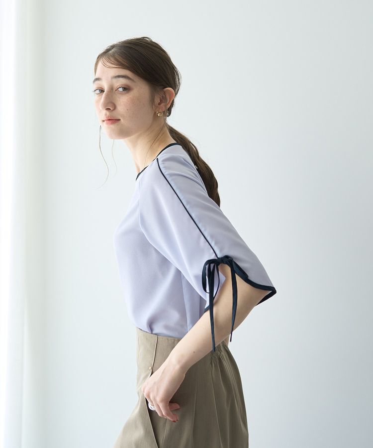 YECCA VECCA「配色リボンブラウス」|シャツ・ブラウス|
