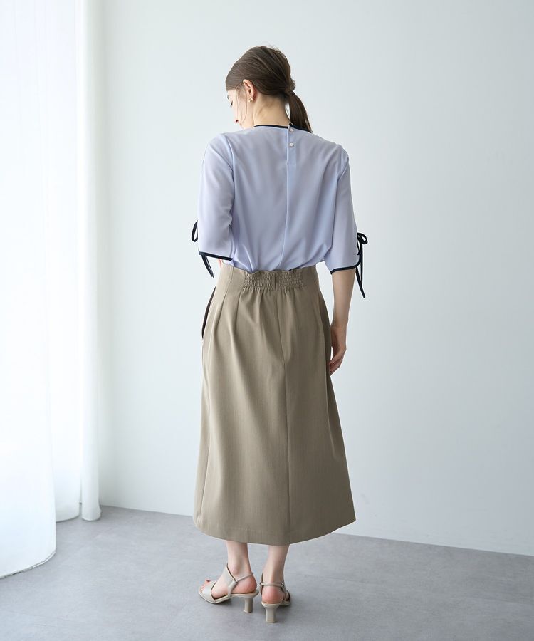 YECCA VECCA「配色リボンブラウス」|シャツ・ブラウス|