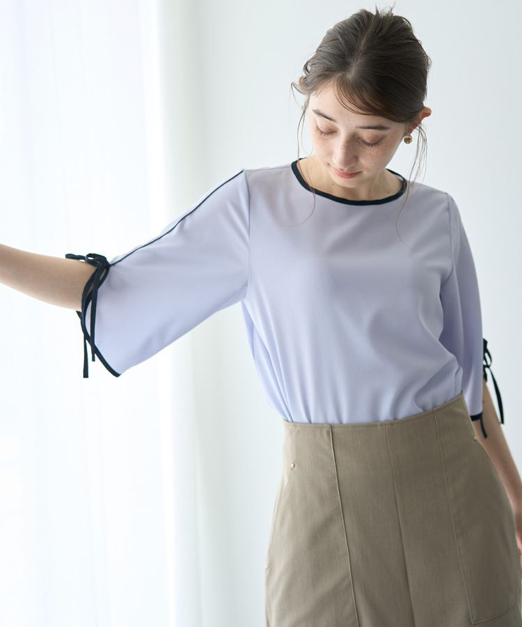 YECCA VECCA「配色リボンブラウス」|シャツ・ブラウス|