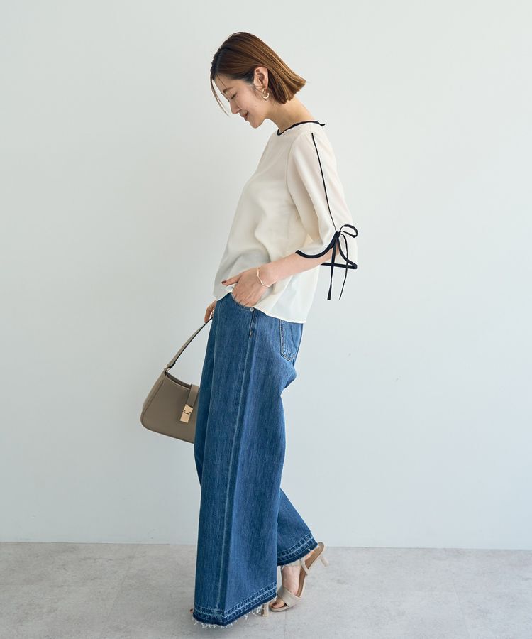 YECCA VECCA「配色リボンブラウス」|シャツ・ブラウス|