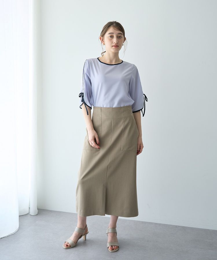 YECCA VECCA「配色リボンブラウス」|シャツ・ブラウス|