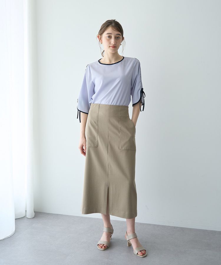 YECCA VECCA「配色リボンブラウス」|シャツ・ブラウス|