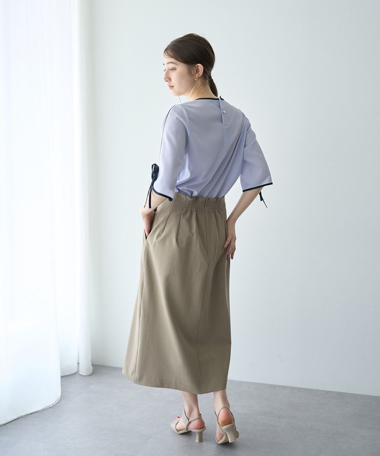 YECCA VECCA「配色リボンブラウス」|シャツ・ブラウス|