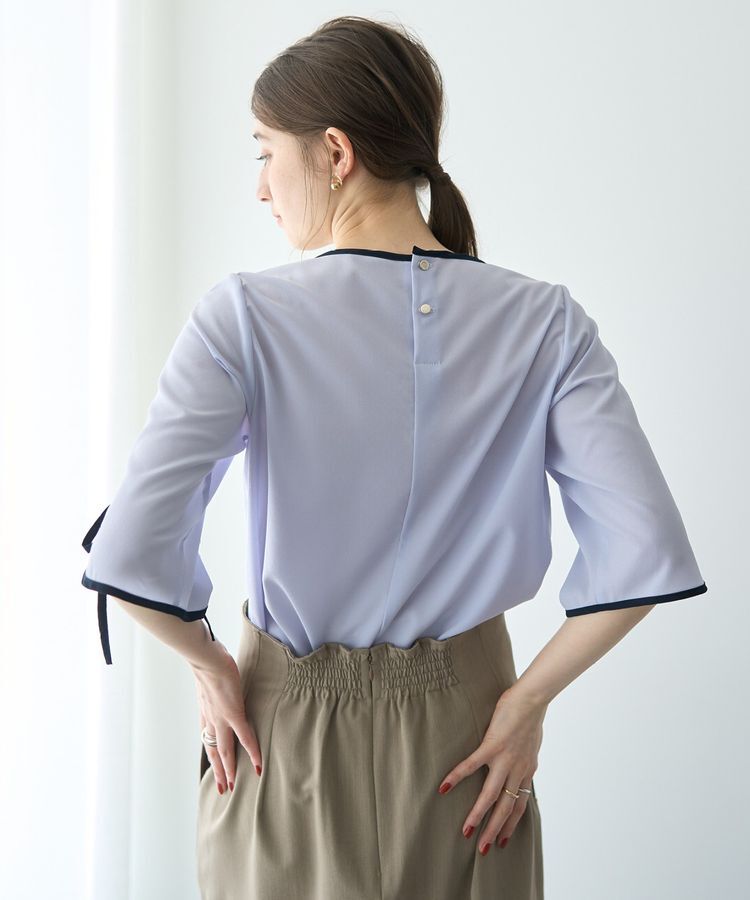 YECCA VECCA「配色リボンブラウス」|シャツ・ブラウス|