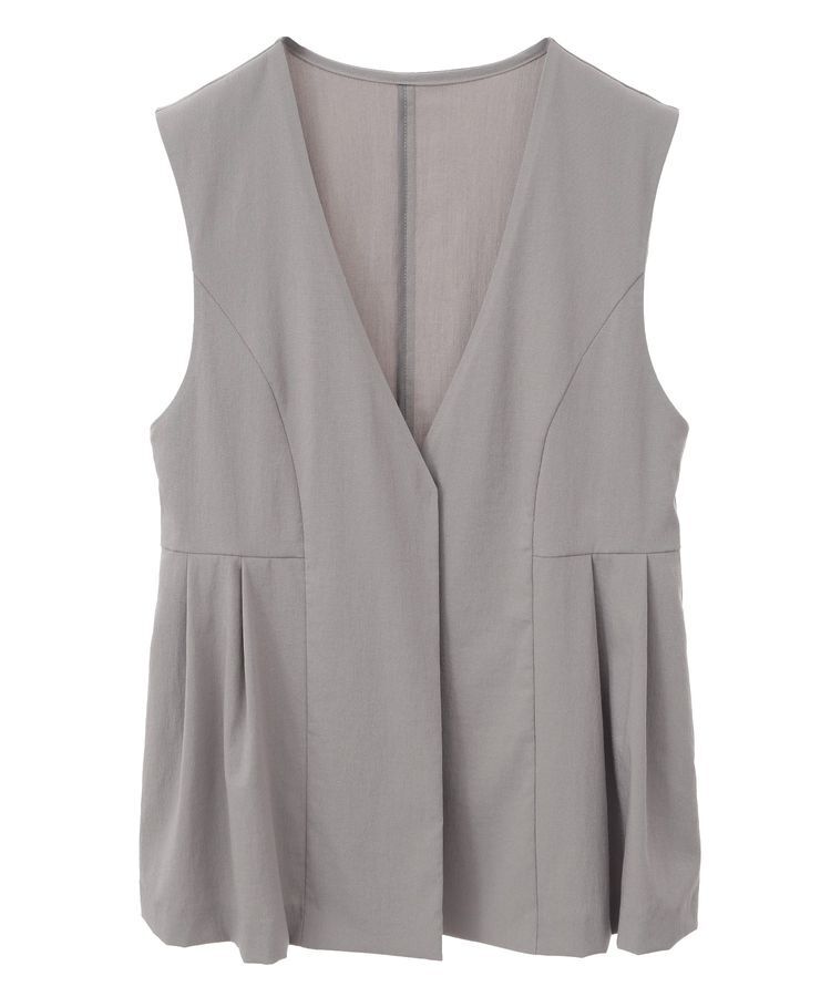 YECCA VECCA「ドライタッチペプラムジレ」|ベスト・ジレ|