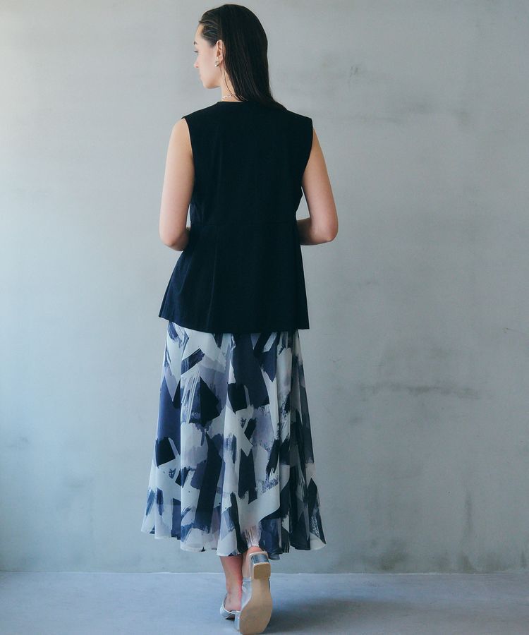 YECCA VECCA「ドライタッチペプラムジレ」|ベスト・ジレ|