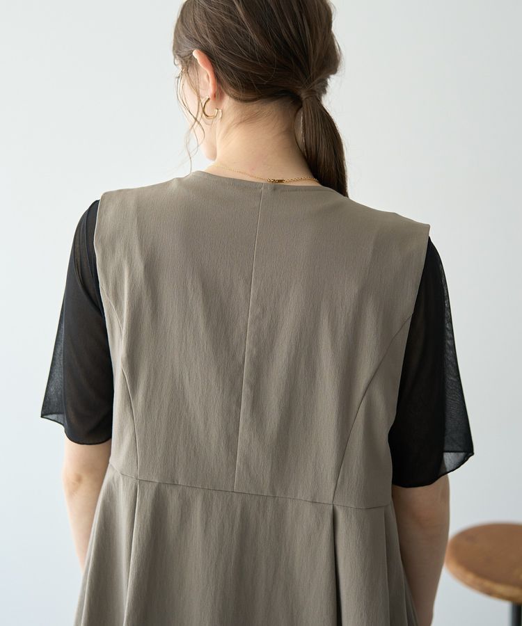 YECCA VECCA「ドライタッチペプラムジレ」|ベスト・ジレ|