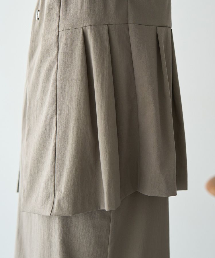 YECCA VECCA「ドライタッチペプラムジレ」|ベスト・ジレ|