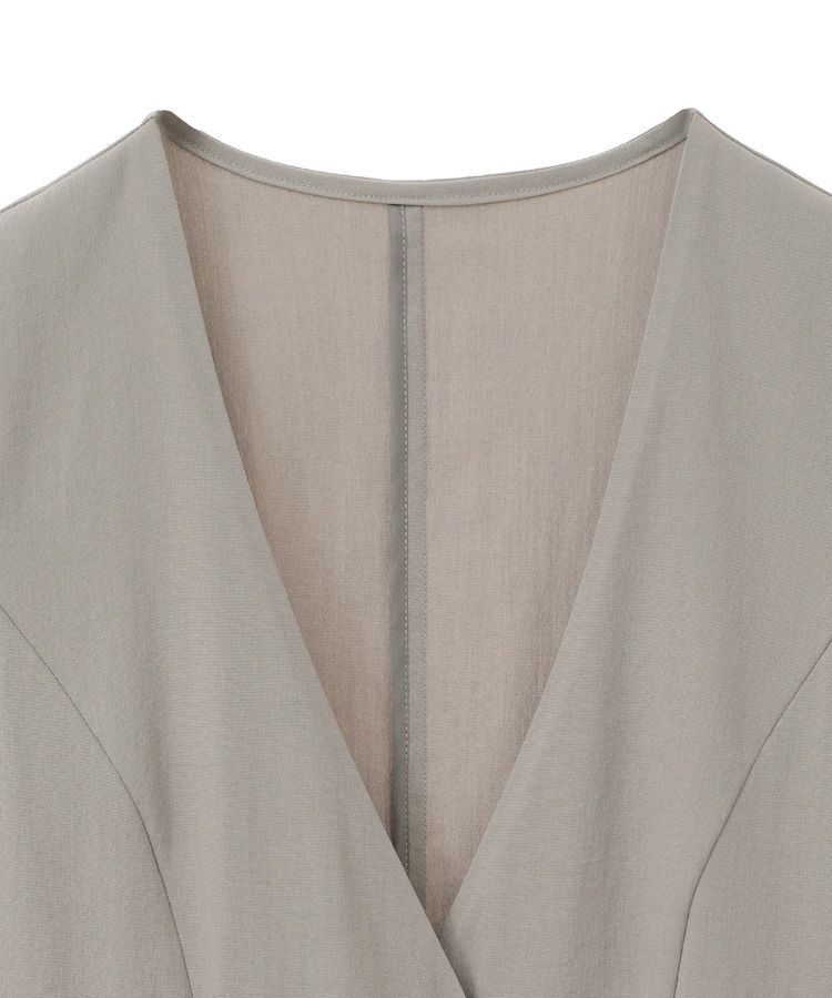 YECCA VECCA「ドライタッチペプラムジレ」|ベスト・ジレ|