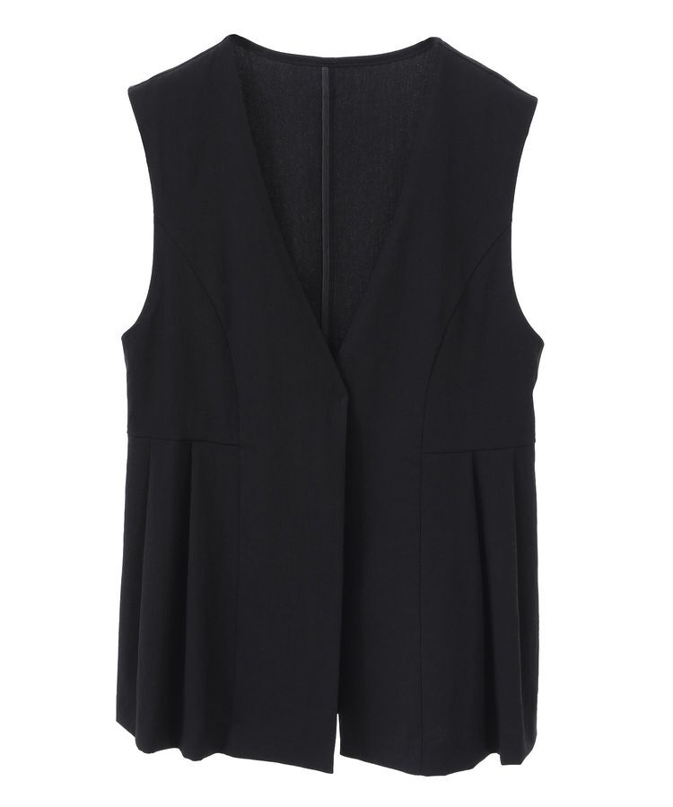 YECCA VECCA「ドライタッチペプラムジレ」|ベスト・ジレ|