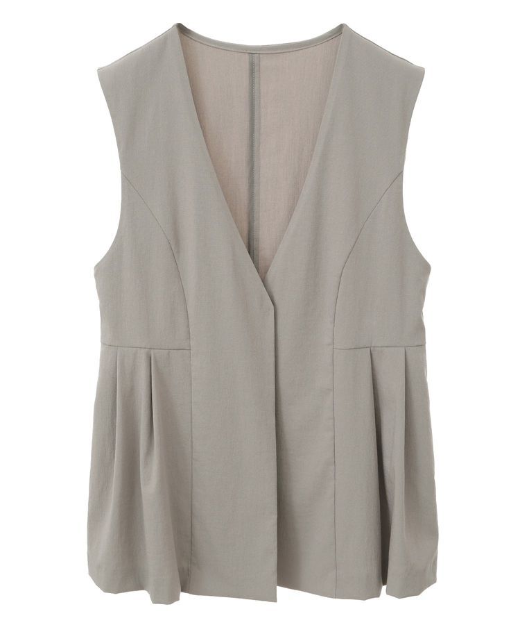 YECCA VECCA「ドライタッチペプラムジレ」|ベスト・ジレ|