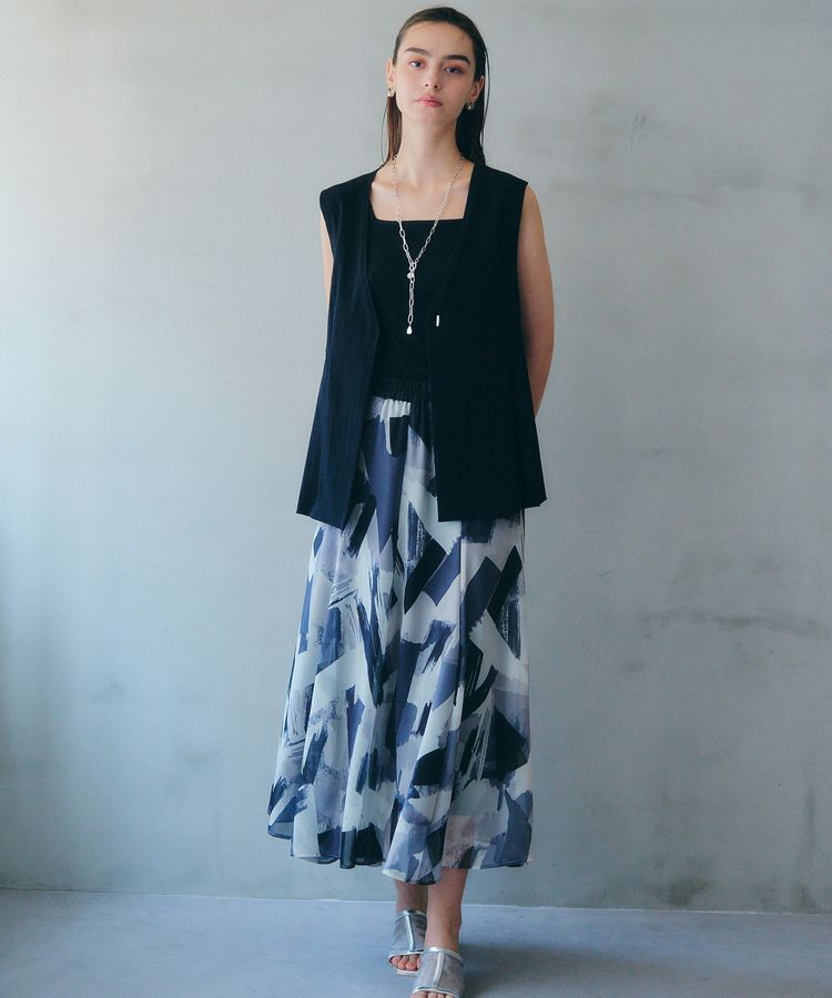 YECCA VECCA「ドライタッチペプラムジレ」|ベスト・ジレ|