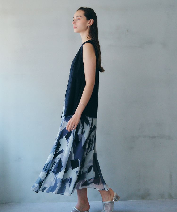 YECCA VECCA「ドライタッチペプラムジレ」|ベスト・ジレ|