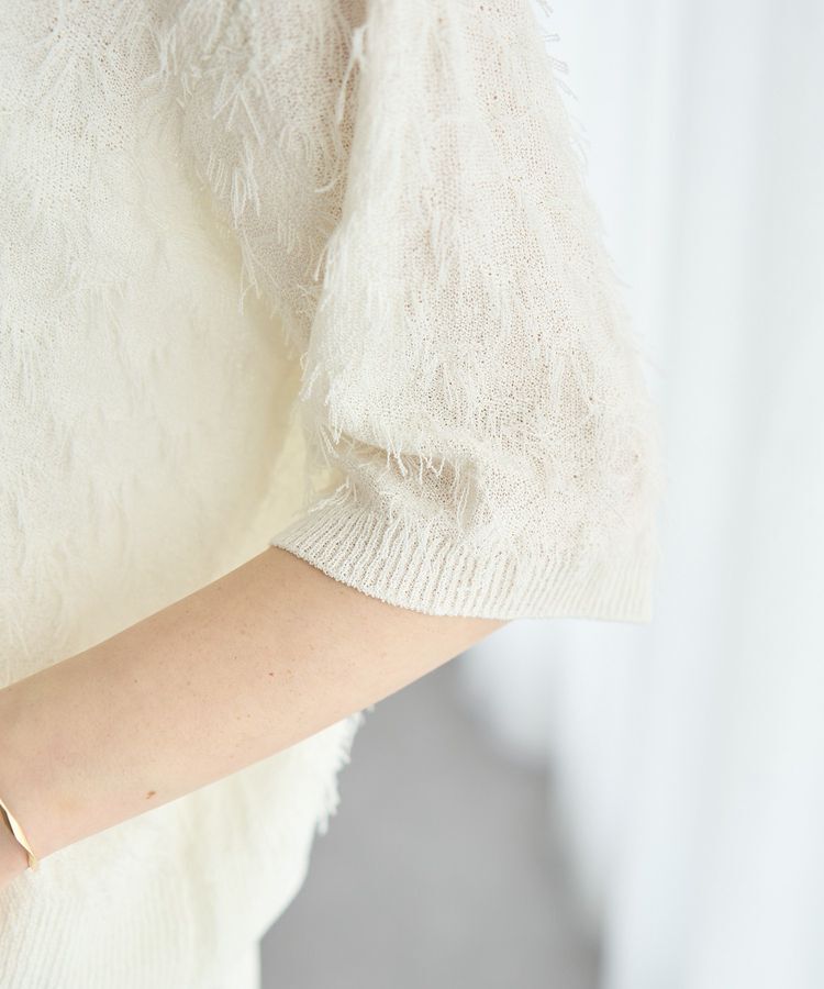 YECCA VECCA「2wayリボンフリンジニットカーディガン」|カーディガン|